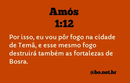 Amós 1:12 NTLH