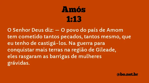 Amós 1:13 NTLH