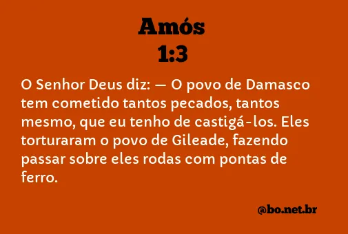 Amós 1:3 NTLH