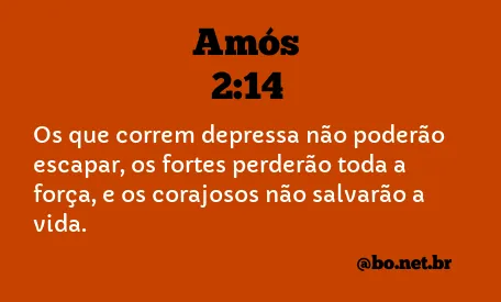 Amós 2:14 NTLH