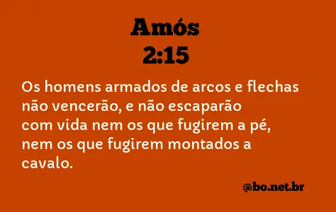 Amós 2:15 NTLH