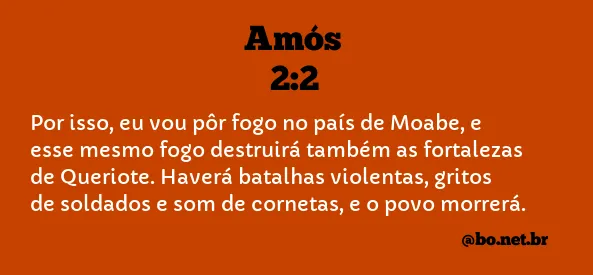 Amós 2:2 NTLH