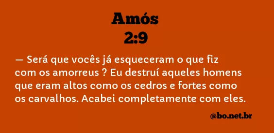 Amós 2:9 NTLH