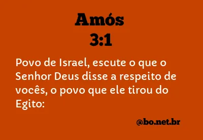 Amós 3:1 NTLH