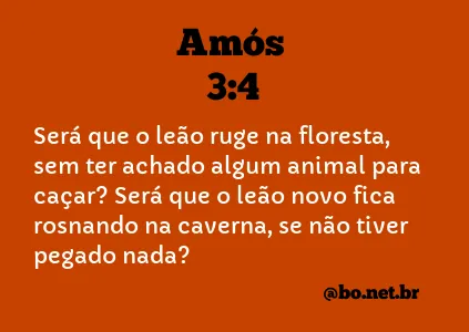 Amós 3:4 NTLH