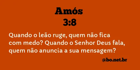 Amós 3:8 NTLH