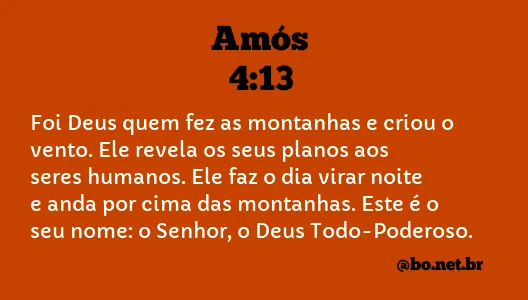 Amós 4:13 NTLH