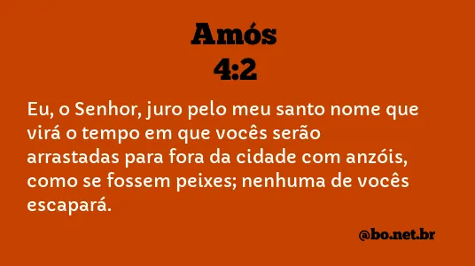 Amós 4:2 NTLH