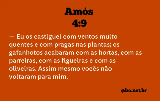 Amós 4:9 NTLH