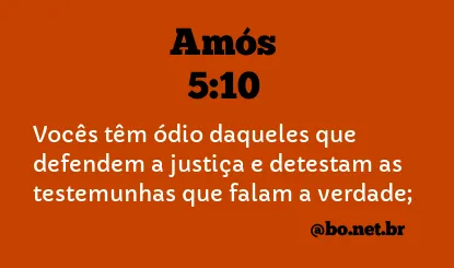 Amós 5:10 NTLH