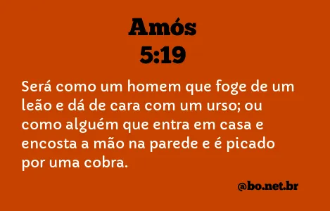 Amós 5:19 NTLH