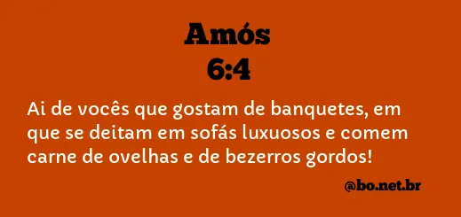 Amós 6:4 NTLH