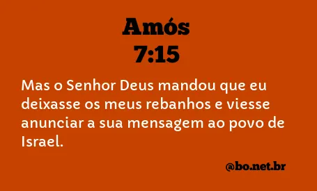 Amós 7:15 NTLH