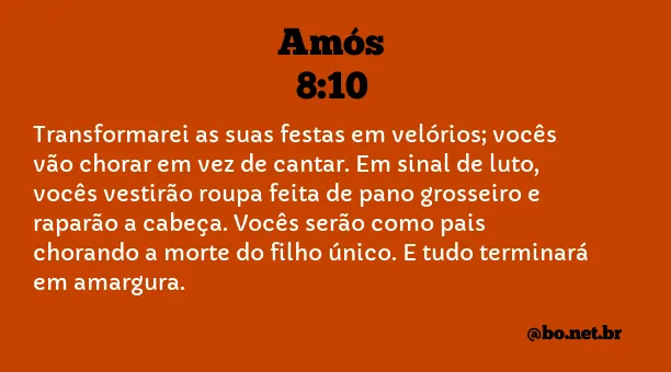 Amós 8:10 NTLH