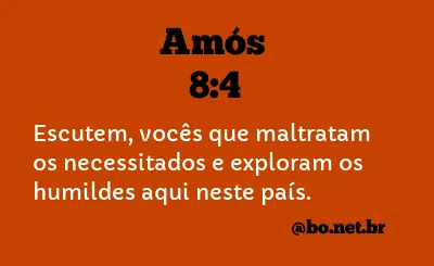 Amós 8:4 NTLH