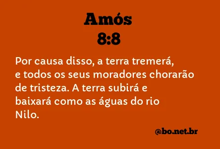 Amós 8:8 NTLH