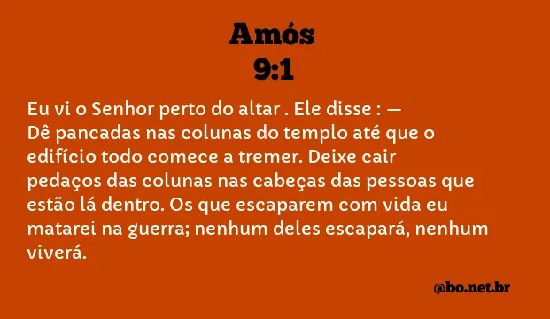 Amós 9:1 NTLH