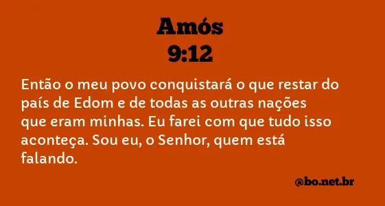 Amós 9:12 NTLH