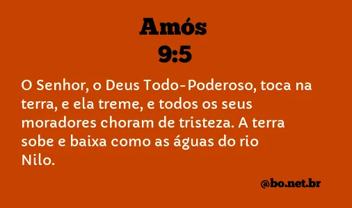 Amós 9:5 NTLH