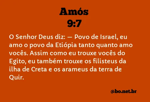 Amós 9:7 NTLH