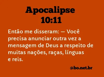 Apocalipse 10:11 NTLH