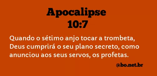 Apocalipse 10:7 NTLH
