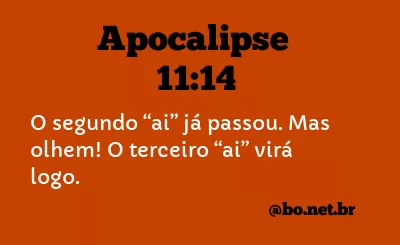 Apocalipse 11:14 NTLH