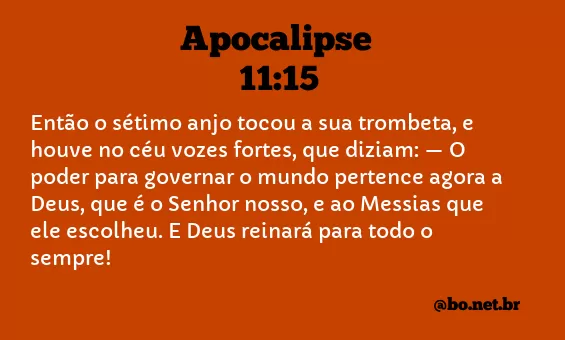 Apocalipse 11:15 NTLH