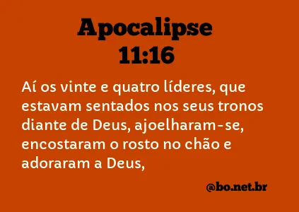 Apocalipse 11:16 NTLH