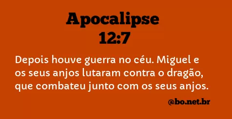 Apocalipse 12:7 NTLH