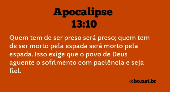 Apocalipse 13:10 NTLH