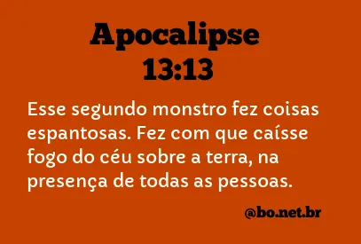 Apocalipse 13:13 NTLH