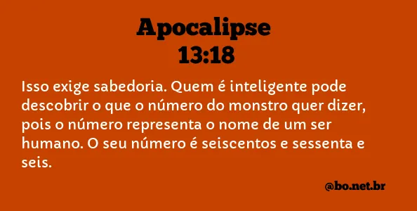 Apocalipse 13:18 NTLH