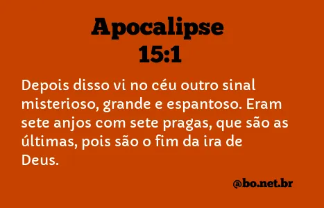 Apocalipse 15:1 NTLH