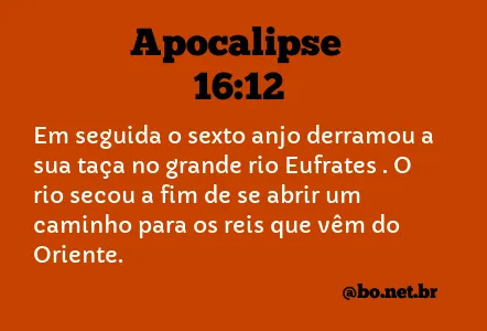 Apocalipse 16:12 NTLH