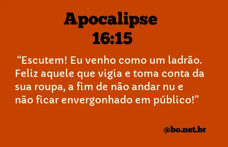 Apocalipse 16:15 NTLH