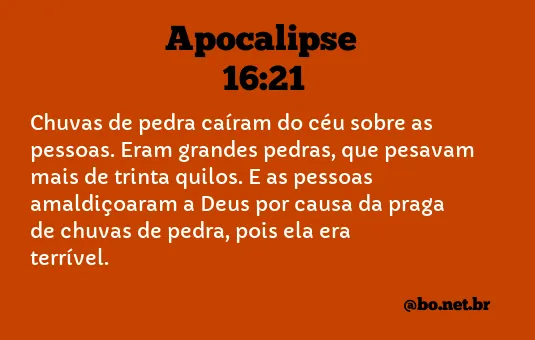 Apocalipse 16:21 NTLH