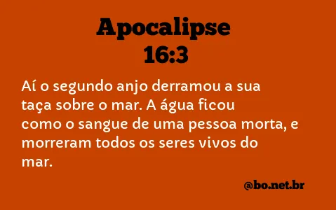 Apocalipse 16:3 NTLH