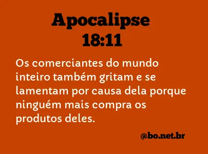 Apocalipse 18:11 NTLH