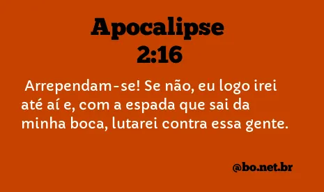 Apocalipse 2:16 NTLH