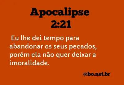 Apocalipse 2:21 NTLH