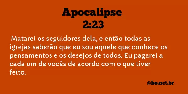 Apocalipse 2:23 NTLH