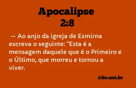 Apocalipse 2:8 NTLH