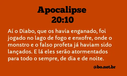 Apocalipse 20:10 NTLH