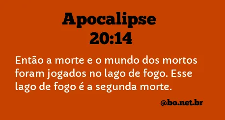 Apocalipse 20:14 NTLH