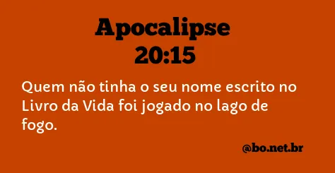 Apocalipse 20:15 NTLH