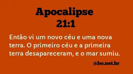 Apocalipse 21:1 NTLH