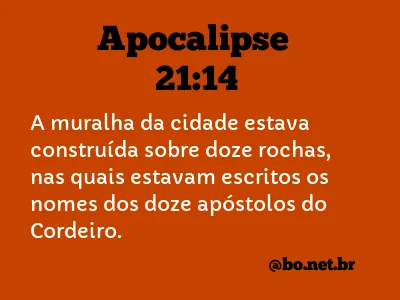 Apocalipse 21:14 NTLH