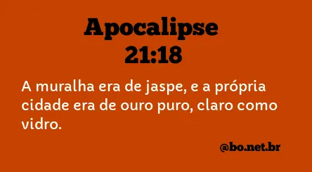 Apocalipse 21:18 NTLH