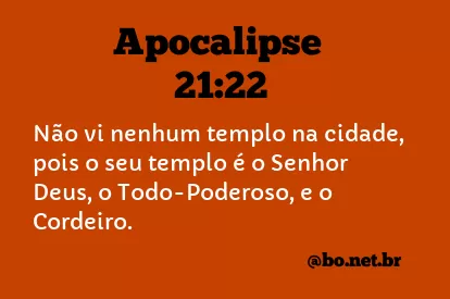 Apocalipse 21:22 NTLH